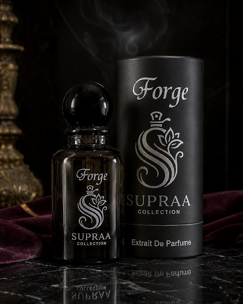 SUPRAA luxury perfume bottle and packaging preview